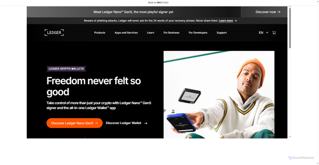 Security scan screenshot of https://ledzr-cmstart.wixstudio.com/en-us