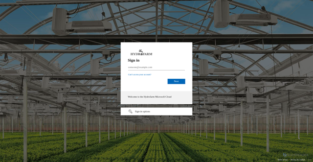 Security scan screenshot of https://hydrofarm-my.sharepoint.com