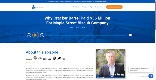Security scan screenshot of https://builttosell.com/radio/episode-221/