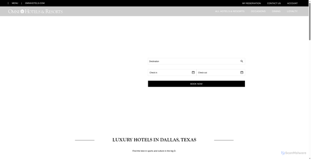Security scan screenshot of https://omnihotels.dynamicplus.pmg.com