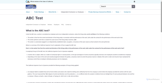Security scan screenshot of alert.cdt.ca.gov