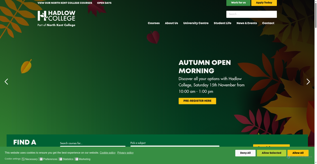 Security scan screenshot of https://www.hadlow.ac.uk/