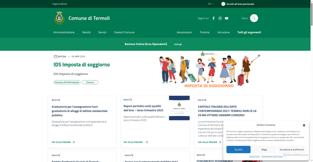 Security scan screenshot of https://www.comune.termoli.cb.it/