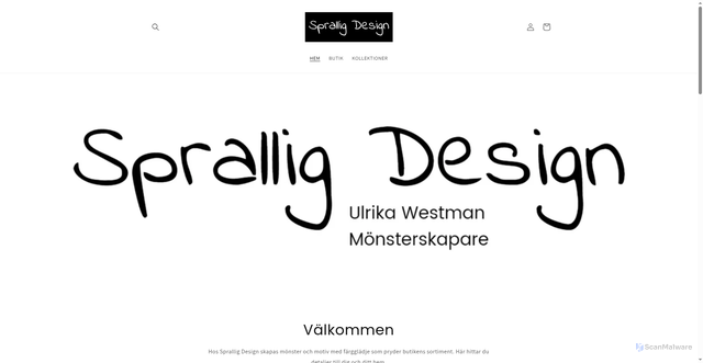 Security scan screenshot of https://spralligdesign.se