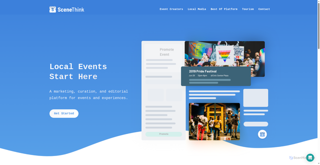 Security scan screenshot of https://scenethink.com
