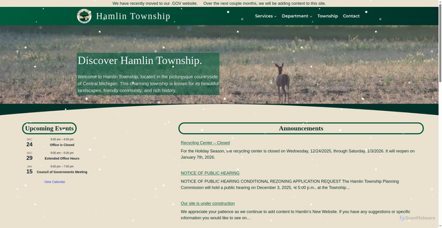 Security scan screenshot of https://hamlineatonmi.gov/