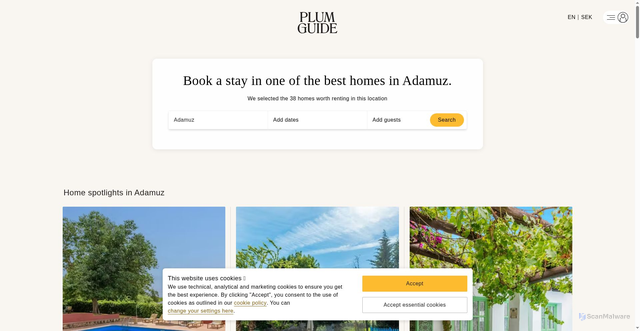 Security scan screenshot of https://www.plumguide.com/d/es-co-adamuz