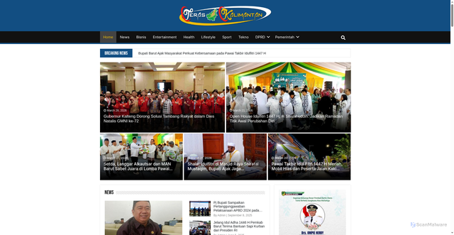 Security scan screenshot of https://teraskalimantan.com