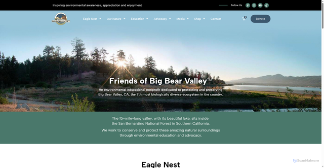Security scan screenshot of https://friendsofbigbearvalley.org/