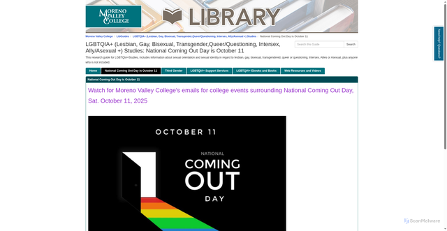 Security scan screenshot of https://researchguides.mvc.edu/c.php?g=1083921&p=9964818