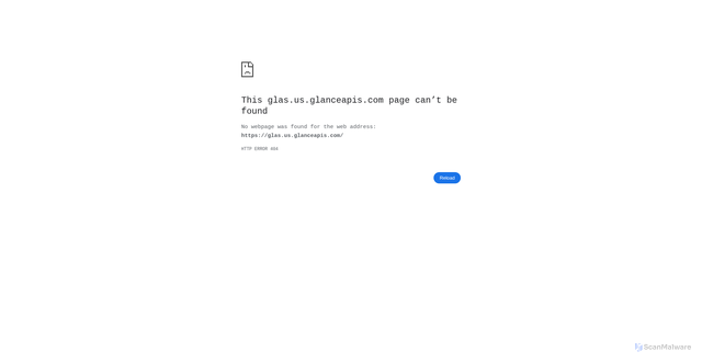 Security scan screenshot of https://glas.us.glanceapis.com