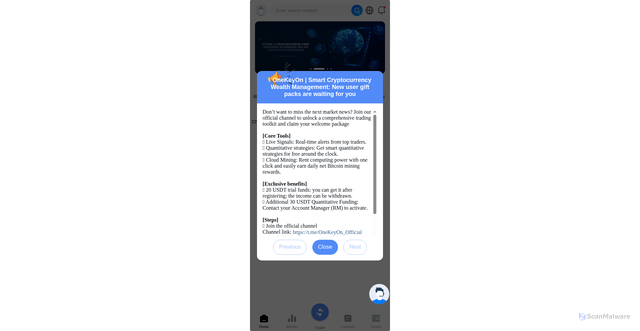 Security scan screenshot of https://onekey888.vip/