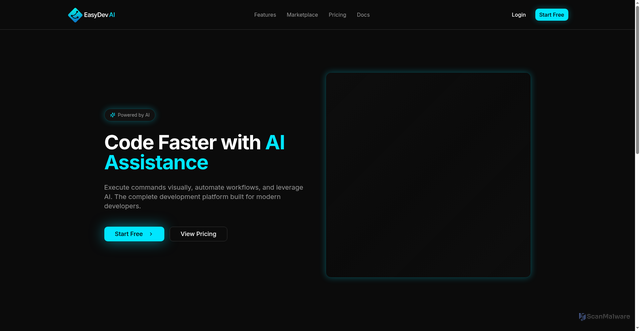 Security scan screenshot of https://easydev-ai.com/