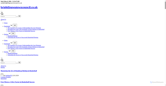 Security scan screenshot of http://brightlingseatowncouncil.co.uk/