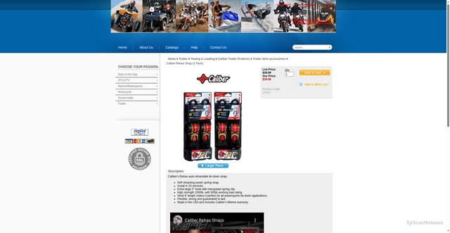 Security scan screenshot of https://shop.outdoorsupplyonline.com/retraxstrap-p/13412.htm