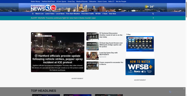 Security scan screenshot of https://wfsb.com