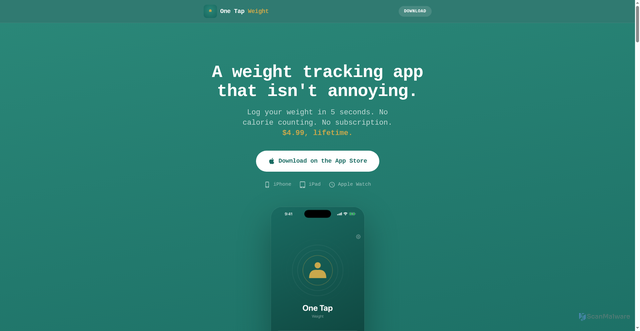 Security scan screenshot of https://onetapwt.pages.dev/