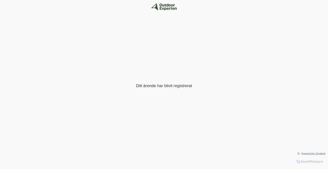 Security scan screenshot of https://outdoorexperten-sverige.zendesk.com/
