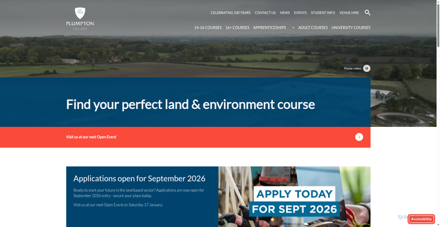 Security scan screenshot of https://www.plumpton.ac.uk/