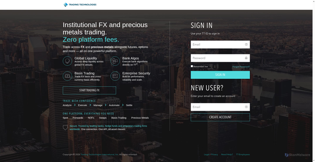 Security scan screenshot of https://auth-eu-west-1.trade.tt