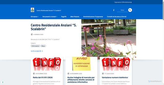 Security scan screenshot of https://www.crascalabrin.it/