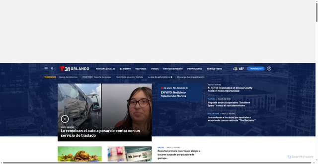 Security scan screenshot of https://www.telemundo31.com/