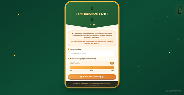 Security scan screenshot of https://thr-dari-kammmm-vncr754tor.edgeone.app/