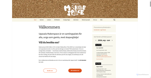 Security scan screenshot of https://uppsalamakerspace.se
