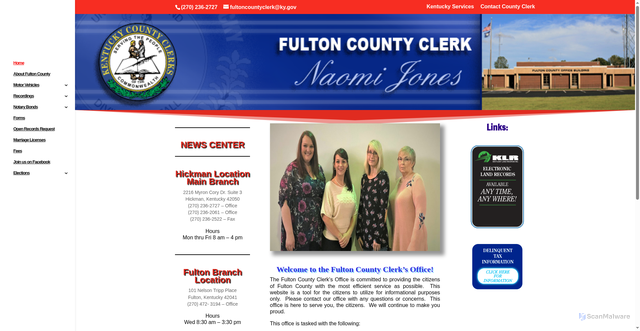 Security scan screenshot of https://fultoncoclerkky.gov/