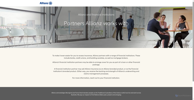 Security scan screenshot of https://allianzsecure.com.au