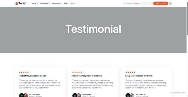 Security scan screenshot of https://intrepidtat.online/testimonial.html