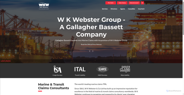 Security scan screenshot of https://wkwebster.com