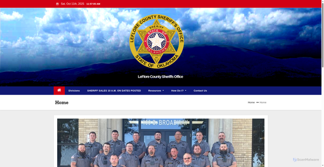 Security scan screenshot of https://www.leflorecountyok.gov/