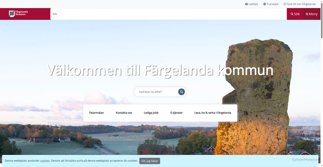 Security scan screenshot of https://fargelanda.se/