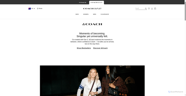 Security scan screenshot of https://au.coach.com/shop/outlet?srsltid=AfmBOopBsLSc1pNaK_J8LstweTLqwa_bTASUTOpPKGrGYQcMqeHlxa3n