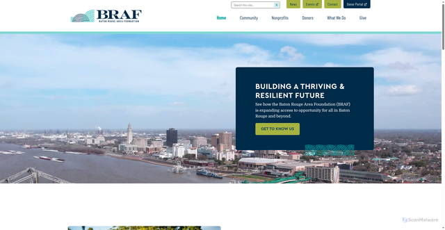 Security scan screenshot of https://www.braf.org/