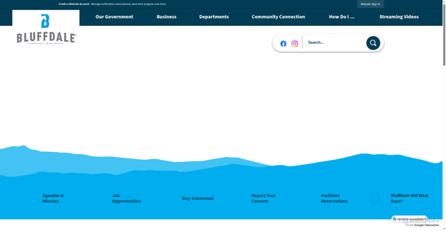 Security scan screenshot of https://bluffdale.gov/