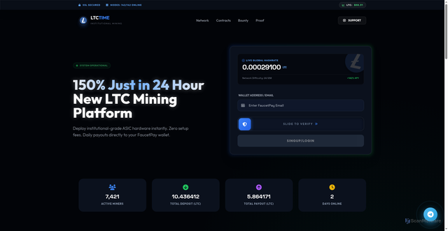 Security scan screenshot of https://ltctime.fun/
