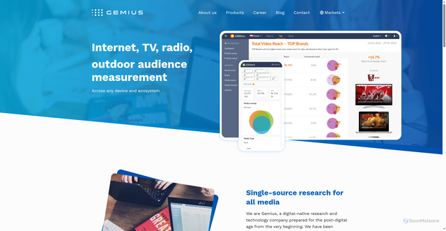 Security scan screenshot of https://gemius.com