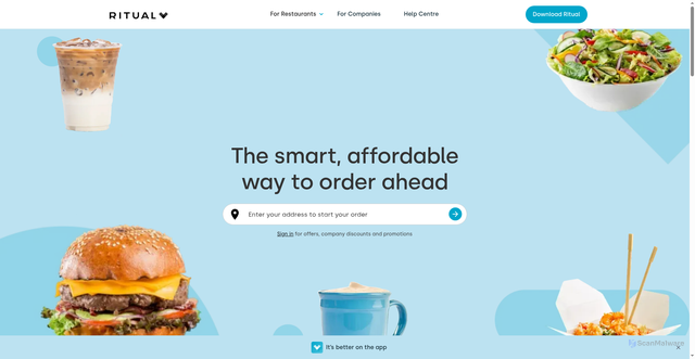 Security scan screenshot of https://account.ritual.co