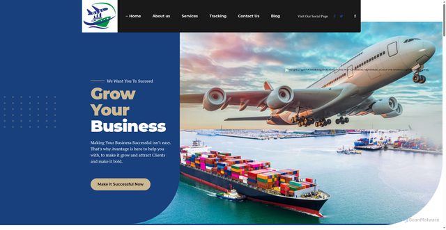 Security scan screenshot of https://globelinklogisticsltd.com/