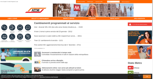 Security scan screenshot of https://www.atm.it/it/Pagine/default.aspx