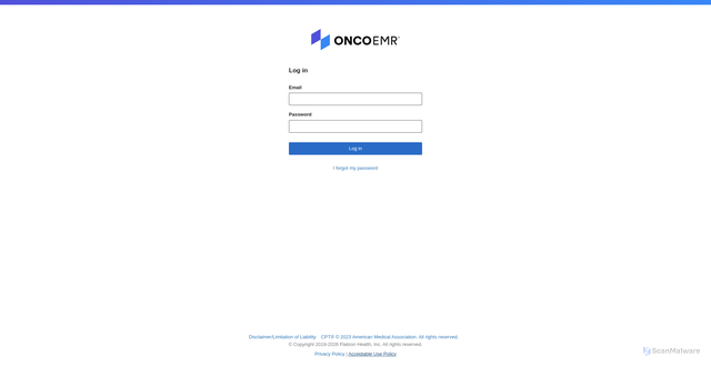 Security scan screenshot of https://secure2.oncoemr.com