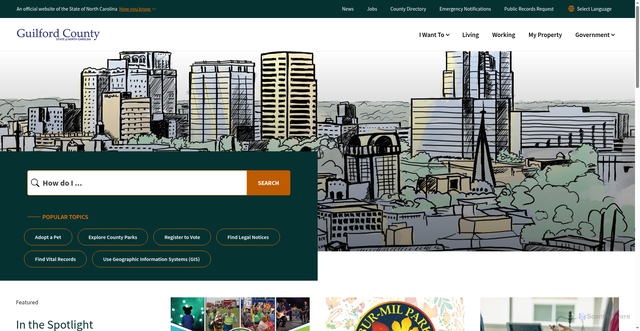 Security scan screenshot of https://www.guilfordcountync.gov/