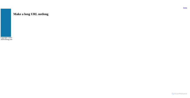 Security scan screenshot of https://notlong.com