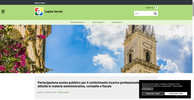 Security scan screenshot of https://www.lupiaeservizi.it/