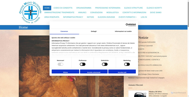 Security scan screenshot of https://ordineveterinari.va.it/