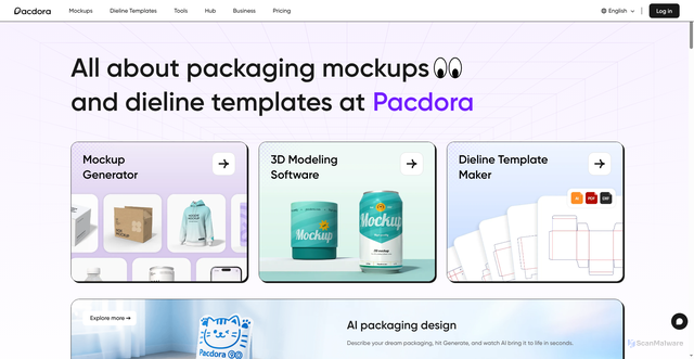 Security scan screenshot of https://pacdora.com
