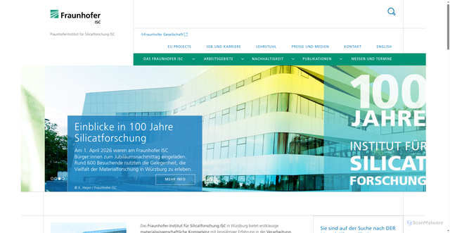 Security scan screenshot of http://www.isc.fraunhofer.de