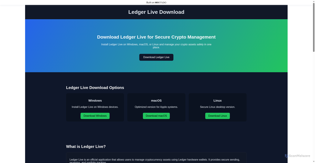 Security scan screenshot of https://started-liveus.wixstudio.com/us-en-download